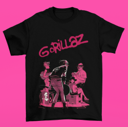 flanelka Gorillaz - retro Pink