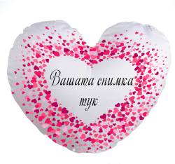 Възглавница със снимка сърце