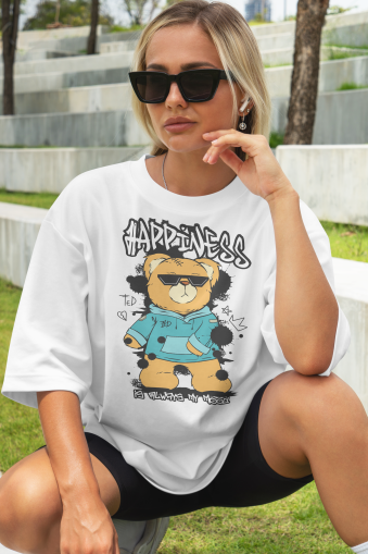 Oversized тениска • Happiness Bear 