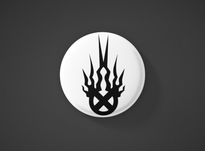 Static X Метална значка бадж