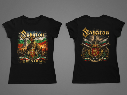 Дамска тениска - Sabaton - Bulgaria 2026 страна гръб