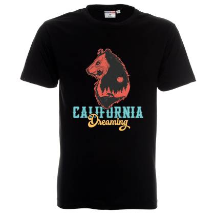 черна тениска California Bear 