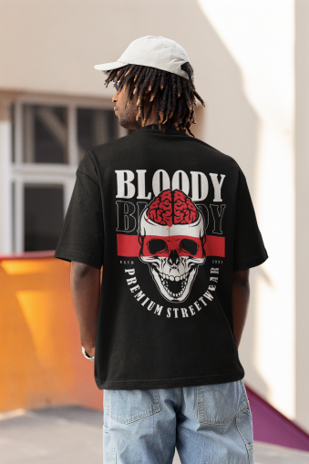 Oversized тениска • Bloody - гръб