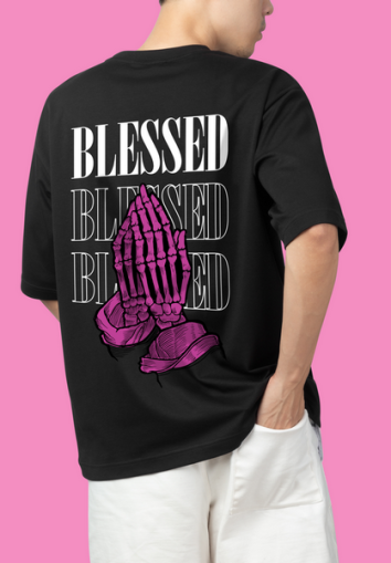 Oversized тениска • Bless - гръб принт
