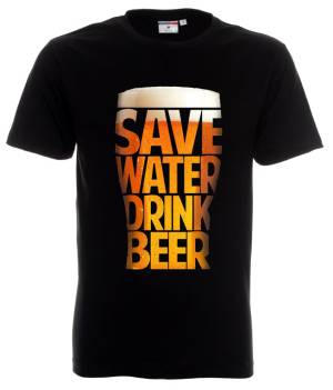 тениска Safe water drink beer 