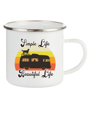 Планинарско Метално канче Simple Life Beautiful Life