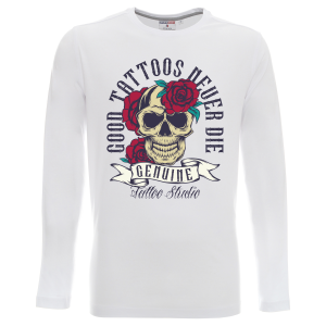 Татус Мъжка Блуза с дълъг ръкав с щампа на татус - Good Tattoos Never Die