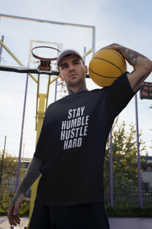 Oversized тениска • Stay Humble